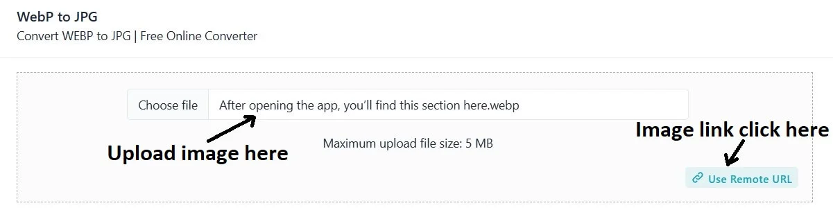 how to use webp to jpg step1